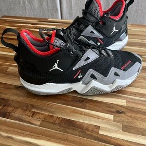 Nike mens Jordan Westbrook One Take, Black/Cement Grey-bright Crims Size: 10.5